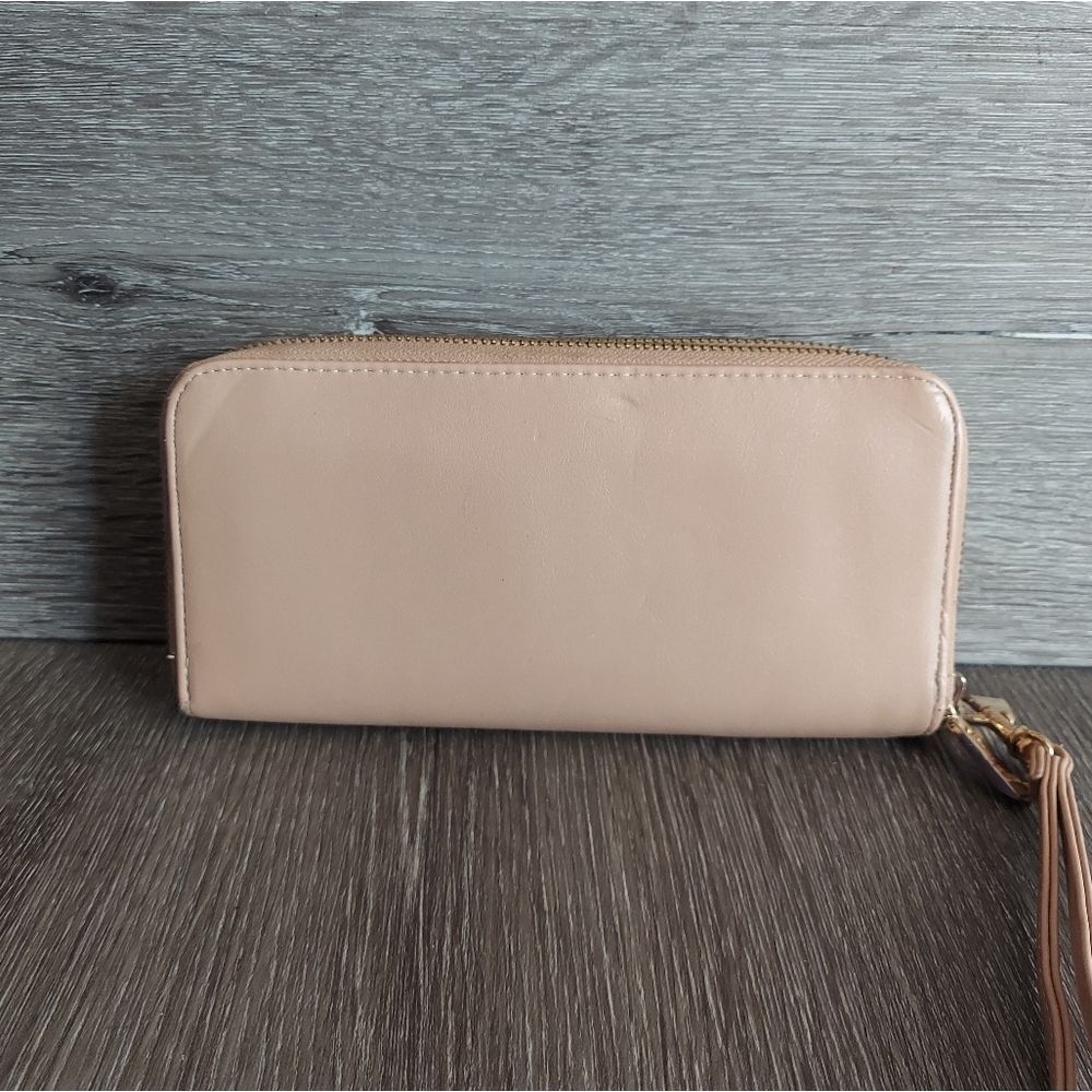 A New Day Tan Double Zip Closure Wallet
